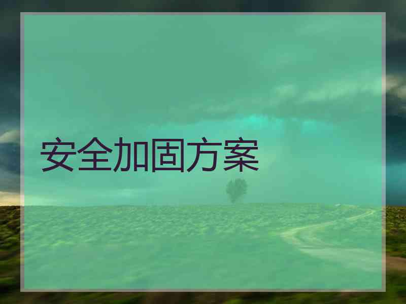 安全加固方案