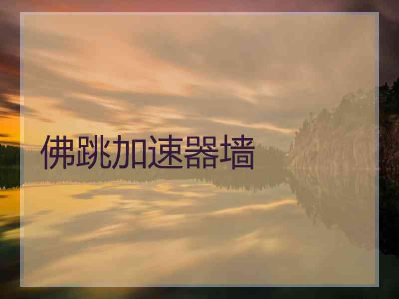 佛跳加速器墙