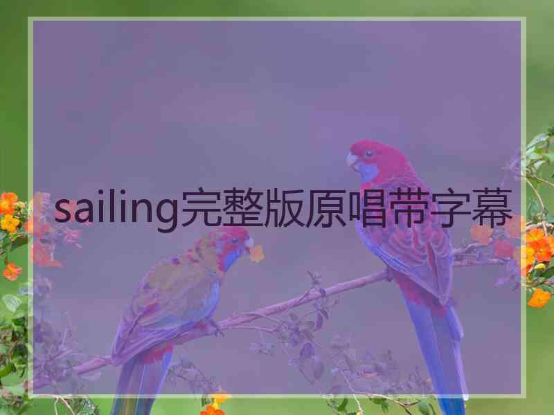 sailing完整版原唱带字幕
