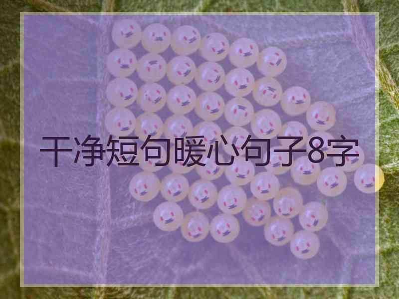 干净短句暖心句子8字