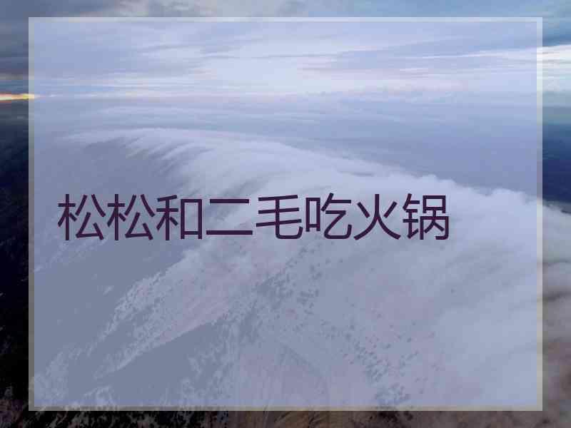 松松和二毛吃火锅