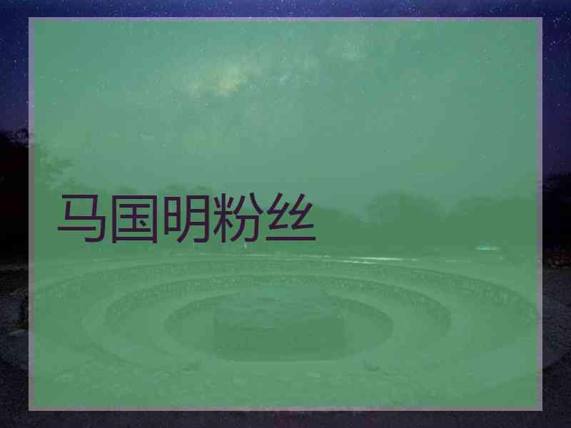 马国明粉丝