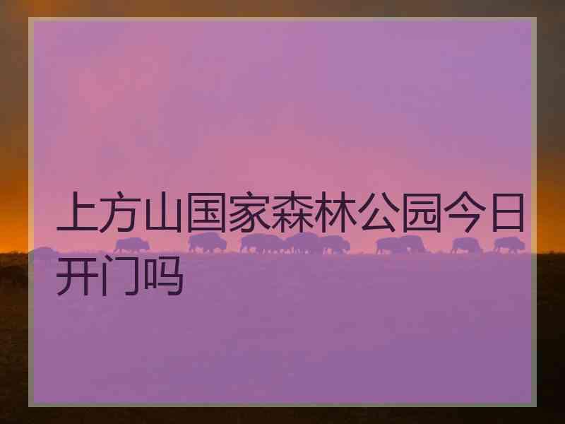 上方山国家森林公园今日开门吗