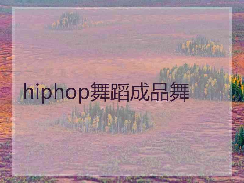 hiphop舞蹈成品舞
