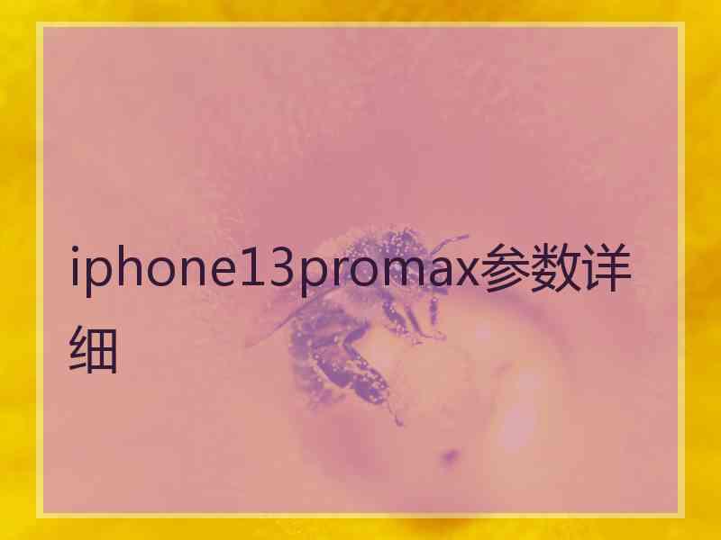 iphone13promax参数详细