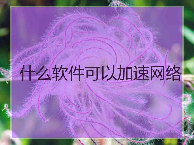 什么软件可以加速网络