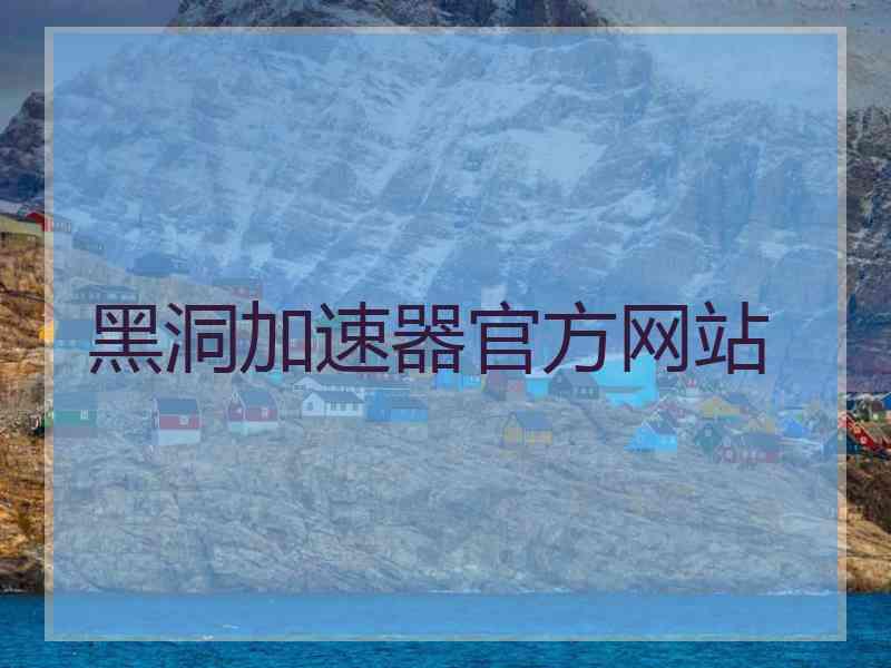 黑洞加速器官方网站
