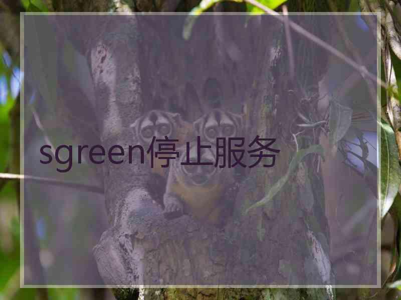 sgreen停止服务