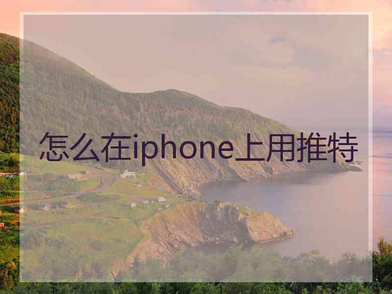怎么在iphone上用推特