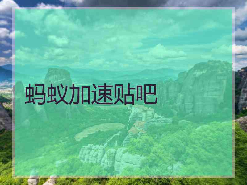 蚂蚁加速贴吧